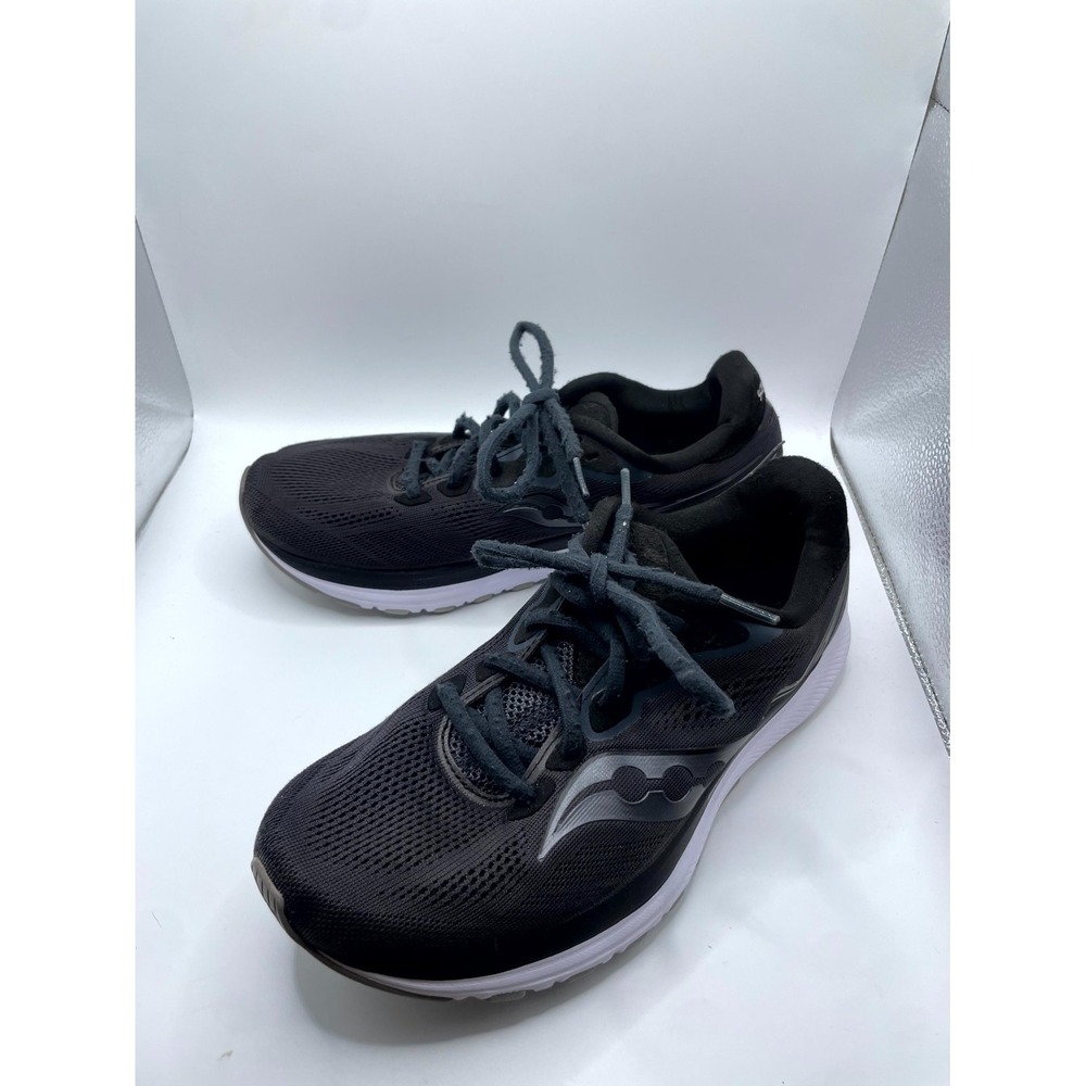 Saucony Ride 14 S10650-45 Sneakers Womens 9.5 Charcoal Black Mesh Running Shoes